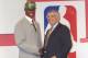 25 Jun 1997: Guard Chauncey Billups of the Boston Celtics shakes hands with NBA Commissioner David Stern during the NBA Draft at the Charlotte Coliseum in Charlotte, North Carolina. Mandatory Credit: Craig Jones /Allsport
