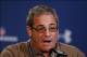 Feb 20, 2014; Indianapolis, IN, USA; Carolina Panthers general manager Dave Gettleman speaks during a press conference during the 2014 NFL Combine at Lucas Oil Stadium. Mandatory Credit: Brian Spurlock-USA TODAY Sports