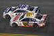 Feb 23, 2014; Daytona Beach, FL, USA; NASCAR Sprint Cup driver Jimmie Johnson (48) and NASCAR Sprint Cup driver Dale Earnhardt Jr (88) during the Daytona 500 at Daytona International Speedway. Mandatory Credit: Mike DiNovo-USA TODAY Sports