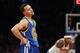 NEW YORK, NY - FEBRUARY 27: Stephen Curry #30 of the Golden State Warriors, who scored 54 points in the game, waits for play to begin late in the fourth quarter of 109-105 loss to the New York Knicks at Madison Square Garden on February 27, 2013 in New Yo