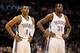 Nov 10, 2013; Oklahoma City, OK, USA; Oklahoma City Thunder point guard Russell Westbrook (0) and small forward Kevin Durant (35) stand by during a break in action against the Washington Wizards during the second quarter at Chesapeake Energy Arena. Mandat