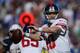 SAN DIEGO, CA - DECEMBER 08: Quarterback Eli Manning #10 of the New York Giants drops back to pass against the San Diego Chargers at Qualcomm Stadium on December 8, 2013 in San Diego, California. (Photo by Jeff Gross/Getty Images)