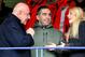 VERONA, ITALY - FEBRUARY 20: AC Milan Managing director Adriano Galliani speaks with Barbara Berlusconi the daughter of Italy's Prime Minister Silvio Berlusconi during the Serie A match between AC Chievo Verona and AC Milan at Stadio Marc'Antonio Bentegod