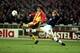 25 Nov 1998: Remi Garde of Arsenal stretches to deny Vladimir Smicer of Lens in the UEFA Champions League match at Wembley in London. Arsenal lost 1-0 to crash out of the competition. \ Mandatory Credit: Mark Thompson /Allsport