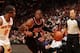MIAMI, FL - February 27: Dwyane Wade #3 of the Miami Heat handles the ball during a game against the New York Knicks at the American Airlines Arena in Miami, Florida on Feb. 27, 2014. NOTE TO USER: User expressly acknowledges and agrees that, by downloadi