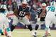 Oct 27, 2013; Foxborough, MA, USA; New England Patriots tackle Marcus Cannon (61) looks to block against the Miami Dolphins during the second quarter at Gillette Stadium. Mandatory Credit: Winslow Townson-USA TODAY Sports