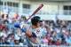 Nov 2, 2013; Surprise, AZ, USA; Chicago Cubs third baseman Kris Bryant bats against the West during the Fall Stars Game at Surprise Stadium. Mandatory Credit: Mark J. Rebilas-USA TODAY Sports