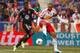 HARRISON, NJ - MARCH 16: Thierry Henry #14 of New York Red Bulls and Brandon McDonald #4 of D.C. United battle for the ball at Red Bull Arena on March 16, 2013 in Harrison, New Jersey. (Photo by Mike Stobe/Getty Images)
