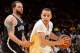 OAKLAND, CA - FEBRUARY 22: Stephen Curry #30 of the Golden State Warriors drives to the basket during a game against the Brooklyn Nets at Oracle Arena on February 22, 2014 in Oakland, California. NOTE TO USER: User expressly acknowledges and agrees that,