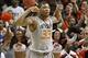 Mar 1, 2014; Stillwater, OK, USA; Oklahoma State Cowboys guard Marcus Smart (33) celebrates scoring a basket during the second half against the Kansas Jayhawks at Gallagher-Iba Arena. Oklahoma State beat Kansas 72-65. Mandatory Credit: Tim Heitman-USA TO