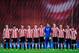 BILBAO, SPAIN - FEBRUARY 02: Athletic Club de Bilbao players observe a minute silence in memory of former Spain National Team coach Luis Aragones during the La Liga match between Athletic Club and Real Madrid CF at San Mames Stadium on February 2, 2014 in
