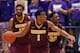 EVANSTON, IL - FEBRUARY 16: Andre Hollins #1 of the Minnesota Golden Gophers moves up the court against the Northwestern Wildcats at Welsh-Ryan Arena on February 16, 2014 in Evanston, Illinois. Minnesota defeated Northwestern 54-48. (Photo by Jonathan D