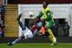 BIRMINGHAM, ENGLAND - MARCH 02: Christian Benteke of Aston Villa scores his team's first goal during the Barclays Premier League match between Aston Villa and Norwich City at Villa Park on March 2, 2014 in Birmingham, England. (Photo by Tony Marshall/Ge