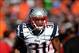 January 19, 2014; Denver, CO, USA; New England Patriots cornerback Aqib Talib against the Denver Broncos in the 2013 AFC Championship football game at Sports Authority Field at Mile High. Mandatory Credit: Mark J. Rebilas-USA TODAY Sports