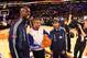 PHOENIX - FEBRUARY 15: Kevin Garnett and Allen Iverson (R) of the Eastern Conference stand on court during the 58th NBA All-Star Game, part of 2009 NBA All-Star Weekend, at US Airways Center on February 15, 2009 in Phoenix, Arizona. NOTE TO USER: User e