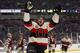 VANCOUVER, BC - MARCH 2: (EDITORIAL USE ONLY) Clarke MacArthur #16 of the Ottawa Senators celebrates after scoring a goal during the first period in NHL action against the Vancouver Canucks on March 02, 2014 during the 2014 Tim Hortons Heritage Classic at