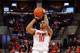 COLUMBUS, OH - FEBRUARY 19: LaQuinton Ross #10 of the Ohio State Buckeyes shoots a three-pointer in the second half against the Northwestern Wildcats on February 19, 2014 at Value City Arena in Columbus, Ohio. Ohio State defeated Northwestern 76-60. (Ph