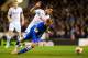 LONDON, ENGLAND - FEBRUARY 27: Jan Vertonghen of Tottenham Hotspur clashes with Roman Zozulya of Dnipro Dnipropetrovsk during the UEFA Europa League Round of 32 second leg match between Tottenham Hotspur and FC Dnipro Dnipropetrovsk at White Hart Lane o