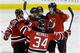 The Devils celebrate Patrik Elias' second-period go-ahead goal.