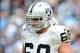 Dec 30, 2012; San Diego, CA, USA; Oakland Raiders tackle Jared Veldheer (68) during the second quarter against the San Diego Chargers at Qualcomm Stadium. Mandatory Credit: Jake Roth-USA TODAY Sports