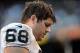 Dec 30, 2012; San Diego, CA, USA; Oakland Raiders tackle Jared Veldheer (68) during the third quarter against the San Diego Chargers at Qualcomm Stadium. Mandatory Credit: Jake Roth-USA TODAY Sports
