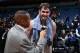 MINNEAPOLIS, MN - FEBRUARY 19: Kevin Love #42 of the Minnesota Timberwolves speaks with the media after the Indiana Pacers during the game on February 19, 2014 at Target Center in Minneapolis, Minnesota. NOTE TO USER: User expressly acknowledges and agree