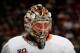 UNIONDALE, NY - DECEMBER 21: Frederik Andersen #31 of the Anaheim Ducks looks on against the New York Islanders at Nassau Veterans Memorial Coliseum on December 21, 2013 in Uniondale, New York. The Ducks defeated the Islanders 5-3. (Photo by Mike Stobe/