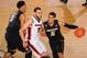 Feb 25, 2014; Athens, GA, USA; Missouri Tigers guard Jordan Clarkson (5) tries to dribble past Georgia Bulldogs forward Cameron Forte (11) during the first half at Stegeman Coliseum. Mandatory Credit: Dale Zanine-USA TODAY Sports