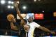 Feb 22, 2014; Oakland, CA, USA; Brooklyn Nets shooting guard Joe Johnson (7) shoots the ball against Golden State Warriors small forward Draymond Green (23) during the first quarter at Oracle Arena. Mandatory Credit: Kelley L Cox-USA TODAY Sports