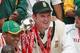 LONDON - AUGUST 11: Graeme Smith of South Africa celebrates with the trophy after winning the series 2 - 1 during day five of the 4th npower Test Match between England and South Africa at The Brit Oval on August 11, 2008 in London, England. (Photo by Ha