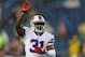 Buffalo Bills safety Jairus Byrd warms up before an NFL football game against the New England Patriots Sunday, Dec. 29, 2013, in Foxborough, Mass. (AP Photo/Steven Senne)