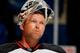 UNIONDALE, NY - MARCH 01: Martin Brodeur #30 of the New Jersey Devils looks ob during the game against the New York Islanders at Nassau Veterans Memorial Coliseum on March 1, 2014 in Uniondale, New York. (Photo by Mike Stobe/NHLI via Getty Images)
