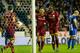 Thorgan Hazard celebrates with team-mates in Europa League.