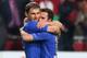 AMSTERDAM, NETHERLANDS - MAY 15: Branislav Ivanovic of Chelsea celebrates with Juan Mata of Chelsea during the UEFA Europa League Final between SL Benfica and Chelsea FC at Amsterdam Arena on May 15, 2013 in Amsterdam, Netherlands. (Photo by Michael Ste