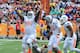 Marcell Dareus (99, left) celebrates a sack in his first-ever trip to the Pro Bowl.