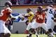 Apr 20, 2013; Blacksburg, VA, USA; Virginia Tech Hokies quarterback Mark Leal (6) throws a pass during the Virginia Tech Hokies spring game at Lane Stadium. Mandatory Credit: Peter Casey-USA TODAY Sports