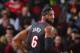 HOUSTON, TX - MARCH 4: LeBron James #6 of the Miami Heat during the game against the Houston Rockets at the Toyota Center March 4, 2014 in Houston, Texas. NOTE TO USER: User expressly acknowledges and agrees that, by downloading and or using this photogra