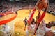 HOUSTON, TX - MARCH 4: Dwight Howard #12 of the Houston Rockets grabs a rebound against the Miami Heat at the Toyota Center March 4, 2014 in Houston, Texas. NOTE TO USER: User expressly acknowledges and agrees that, by downloading and or using this photog