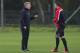 On his way out? Robin Van Persie chats with Moyes.