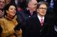 LIVERPOOL, ENGLAND - JANUARY 18: Liverpool co-owner John Henry looks on with wife Linda Pizzuti prior to the Barclays Premier League match between Liverpool and Aston Villa at Anfield on January 18, 2014 in Liverpool, England. (Photo by Michael Regan/Ge