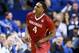 LEXINGTON, KY - FEBRUARY 27: Coty Clarke #4 of the Arkansas Razorbacks celebrates during the game against the Kentucky Wildcats at Rupp Arena on February 27, 2014 in Lexington, Kentucky. (Photo by Andy Lyons/Getty Images)