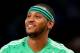 NEW ORLEANS, LA - FEBRUARY 16: The Eastern Conference's Carmelo Anthony #7 of the New York Knicks warms up before the game against the Western Conference during 2014 NBA All-Star game at the Smoothie King Center on February 16, 2014 in New Orleans, Louis