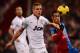 LONDON, ENGLAND - FEBRUARY 22: Nemanja Vidic of Manchester United is challenged by Thomas Ince of Crystal Palace during the Barclays Premier League match between Crystal Palace and Manchester United at Selhurst Park on February 22, 2014 in London, Englan