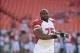 Aug 10, 2012; Kansas City, MO, USA; Arizona Cardinals tackle Levi Brown (75) warms up before the game against the Kansas City Chiefs at Arrowhead Stadium. Kansas City won the game 27-17. Mandatory Credit: John Rieger-USA TODAY Sports