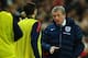 LONDON, ENGLAND - MARCH 05: England manager Roy Hodgson talks to Adam Lallana of England on the sidelines during the International Friendly match between England and Denmark at Wembley Stadium on March 5, 2014 in London, England. (Photo by Laurence Grif