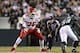 Sep 19, 2013; Philadelphia, PA, USA; Kansas City Chiefs offensive tackle Branden Albert (76) during the third quarter against the Philadelphia Eagles at Lincoln Financial Field. The Chiefs defeated the Eagles 26-16. Mandatory Credit: Howard Smith-USA TODA