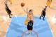 DENVER, CO - FEBRUARY 27: Jan Vesely #24 of the Denver Nuggets takes a shot during a game against the Brooklyn Nets on February 27, 2014 at the Pepsi Center in Denver, Colorado. NOTE TO USER: User expressly acknowledges and agrees that, by downloading and