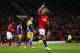 MANCHESTER, ENGLAND - JANUARY 05: Javier Hernandez of Manchester United celebrates scoring his team's first goal during the FA Cup with Budweiser Third round match between Manchester United and Swansea City at Old Trafford on January 5, 2014 in Mancheste