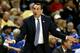WINSTON-SALEM, NC - MARCH 05: Head coach Mike Krzyzewski of the Duke Blue Devils reacts to a call during their game against the Wake Forest Demon Deacons at Joel Coliseum on March 5, 2014 in Winston-Salem, North Carolina. (Photo by Streeter Lecka/Getty