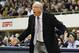 Feb 12, 2014; Pittsburgh, PA, USA; Syracuse Orange head coach Jim Boeheim reacts to a call against his team during the game with the Pittsburgh Panthers in the first half at the Petersen Events Center. Syracuse won 58-56. Mandatory Credit: Charles LeClai